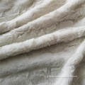 Pv Plush Fabric White Embossed Pv Plush Fleece Fabric Polyester Factory